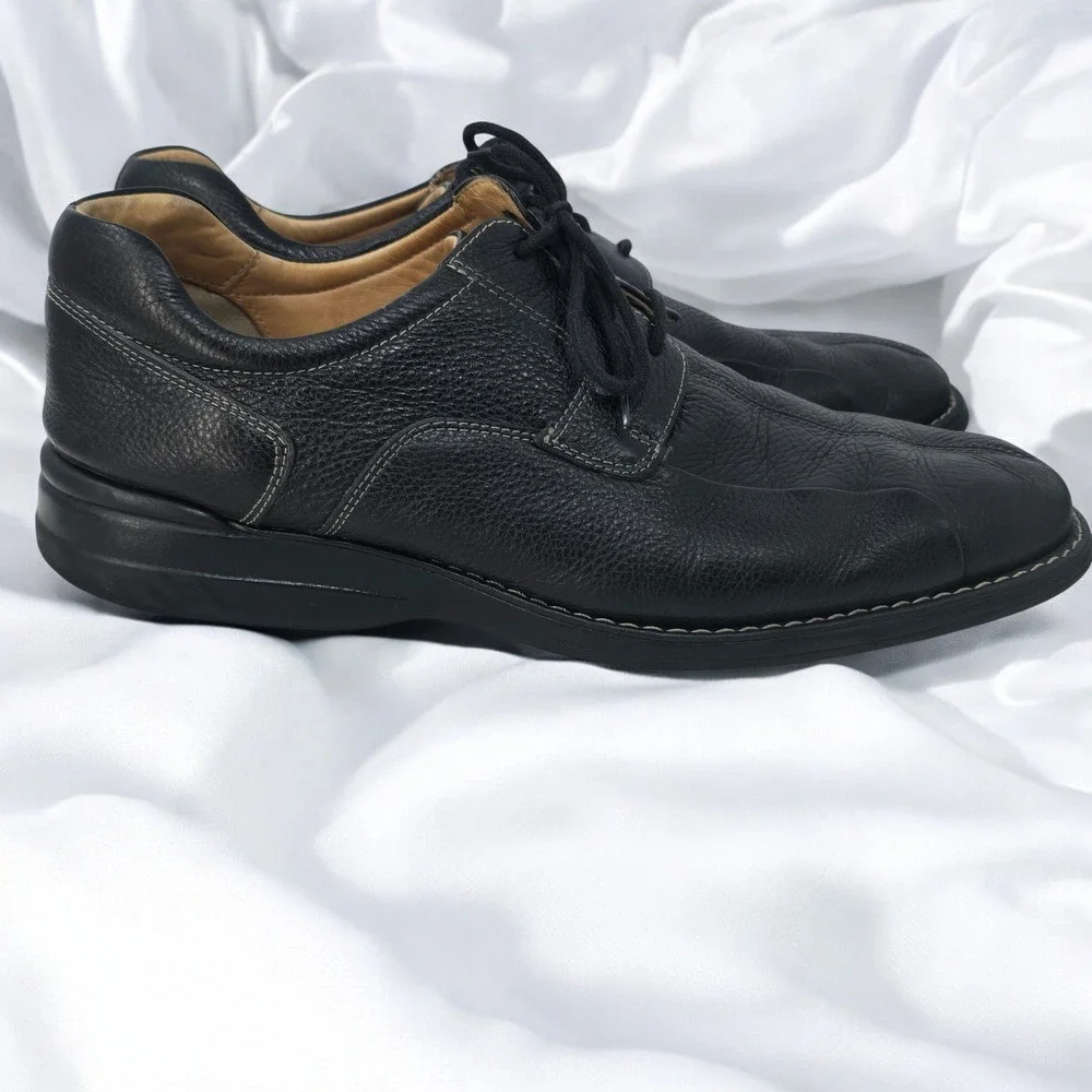 Johnston‎ & Murphy Sheepskin Mens Split Toe Dress Leather Oxford Shoes Sz 12M